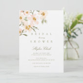 Invitation Aquarelle bleu Gardenia Abstrait Floral (Debout devant)