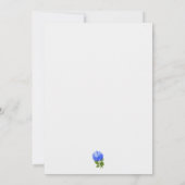 Invitation Aquarelle bleu Hydrangea Mariage (Dos)