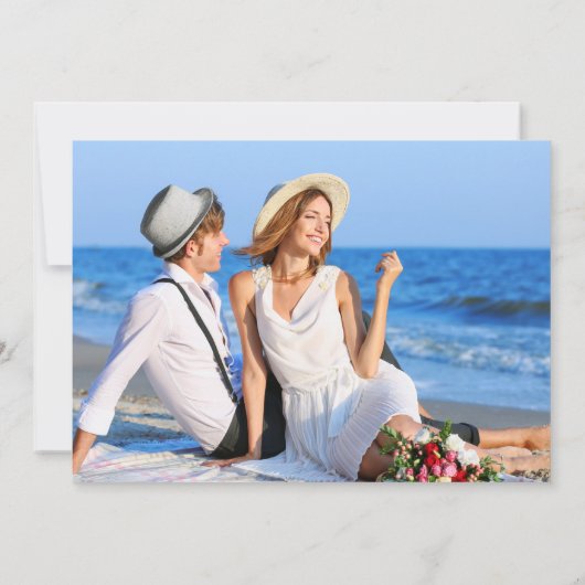 Invitation Aquarelle bleu marbre or Mariage photo (Dos)