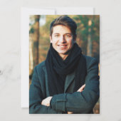 Invitation Aquarelle Bleu Marbre Or Partie de graduation de l (Dos)