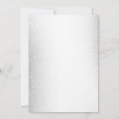 Invitation Aquarelle bleu mariage Fleurs d'Aquarelle argent (Dos)