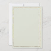 Invitation Aquarelle bleu marine menthe mariage botanique flo (Dos)