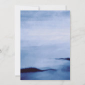 Invitation aquarelle bleu mer thème nautique mariage (Dos)