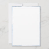 Invitation Aquarelle bleu mignonne Baby shower floral (Dos)