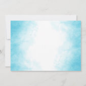 Invitation Aquarelle bleu moderne oh garçon baby shower invit (Dos)