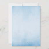 Invitation Aquarelle bleu outremer Baby shower Eléphant migno (Dos)