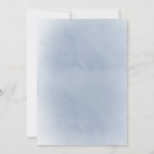 Invitation aquarelle bleu poussiéreux en couronne Bautizo Inv (Dos)