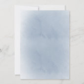 Invitation aquarelle bleu poussiéreux en couronne de fer Prem (Dos)