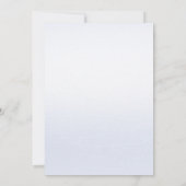 Invitation Aquarelle Bleu rose Floral Dîner de répétition (Dos)