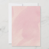 Invitation Aquarelle bleu rose | Joli Brunch nuptial féminin (Dos)