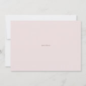 Invitation Aquarelle bleu rose poitrine couronne photo Bénédi (Dos)