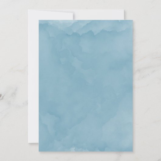 Invitation Aquarelle bleu rouge rose orange Mariage incv (Dos)