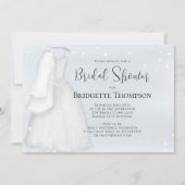 Invitation Aquarelle Bleu Script Élégant Joli Mariage (Devant)