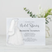 Invitation Aquarelle Bleu Script Élégant Joli Mariage (Debout devant)