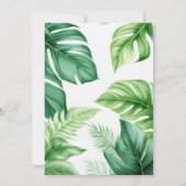 Invitation Aquarelle Bleu Trex Vert Enfants 3e anniversaire (Dos)