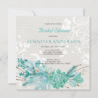 Aquarelle bleu Turquoise Aqua Fête des mariées suc