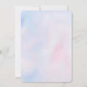 Invitation Aquarelle bleu violet Fête des mariées de fleurs L (Dos)