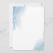 Invitation Aquarelle bleue Abstraite Dîner de répétition flor (Dos)