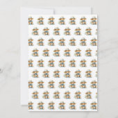 Invitation Aquarelle Bleue adorable Baby shower Ours En Teddy (Dos)