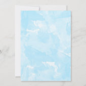 Invitation Aquarelle bleue Bébé arrosage / baby shower garçon (Dos)