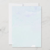 Invitation Aquarelle bleue Dusty Pampas Grass Palm Verdure (Dos)