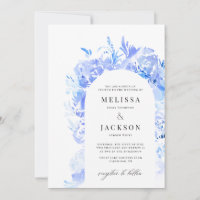 Aquarelle bleue et blanche Fleur Abstraite