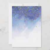 Invitation Aquarelle Bleue Et Or Garçon Première Communion Sa (Dos)