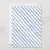 Invitation Aquarelle bleue fleurie bébé garçon douche invitat (Dos)