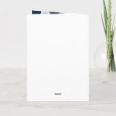 Invitation Aquarelle bleue Floral 30e anniversaire Mariage (Dos)