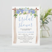 Invitation Aquarelle bleue Hydrangea Arch Floral Bride (Debout devant)