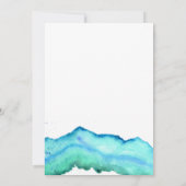 Invitation Aquarelle bleue | Mariage élégant (Dos)
