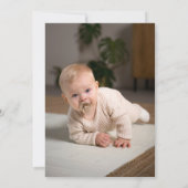 Invitation Aquarelle bleue Minimaliste Garçon Baptême (Dos)