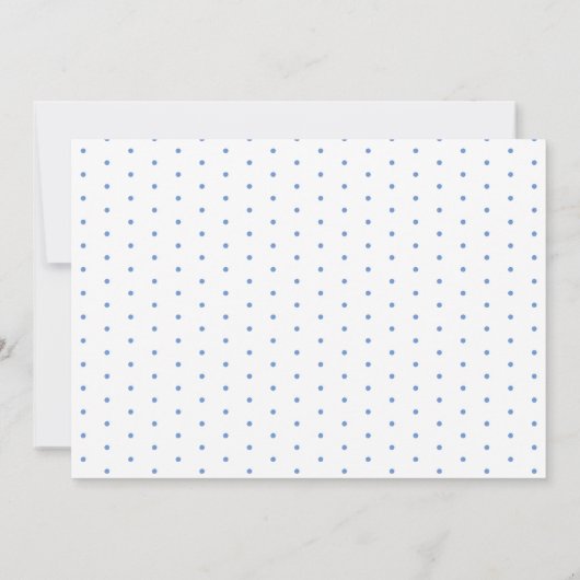 Invitation Aquarelle bleue Peter Rabbit 1er anniversaire (Dos)