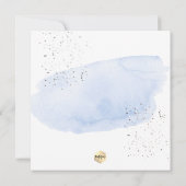 Invitation Aquarelle bleue PixDezines+apéritif (Dos)