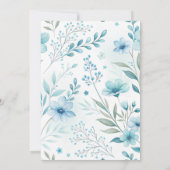 Invitation Aquarelle bleue Sip et voir l'invitation (Dos)