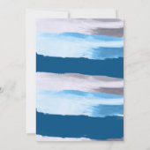 Invitation Aquarelle bleue Young Wild & Three 3e anniversaire (Dos)