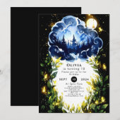 Invitation Aquarelle Bliss Woodland Anniversaire (Devant / Derrière)