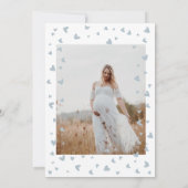 Invitation Aquarelle Blue Elephant Boy Baby shower photo (Dos)