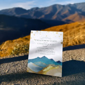 Invitation Aquarelle Blue Golden Mountains