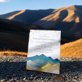 Invitation Aquarelle Blue Golden Mountains