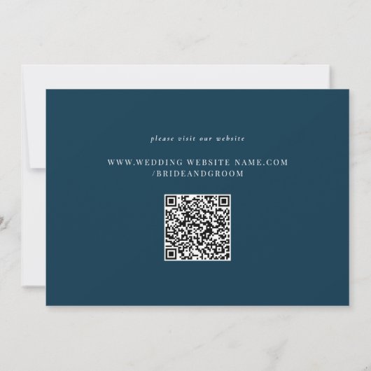 Invitation Aquarelle Blue Pentagons (Dos)