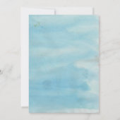 Invitation Aquarelle Blue Snowflakes Wreath Mariage I (Dos)