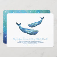 Aquarelle Blue Whale Mariage 1