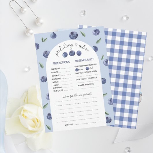 Invitation Aquarelle Blueberry Predictiong Conseils Baby Show