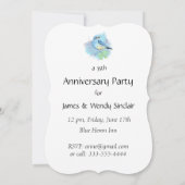 Invitation Aquarelle Bluebird Garden Oiseau Art (Dos)