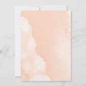 Invitation Aquarelle blush branchée & Cactus 60e anniversaire (Dos)