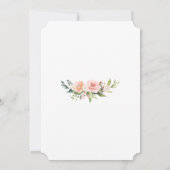 Invitation Aquarelle Blush Cream Floral Girl Confirmation (Dos)