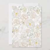 Invitation Aquarelle Blush & Cream Rose Mariage classique (Dos)