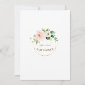 Invitation Aquarelle Blush Ivory Flowers Baby shower Or (Dos)