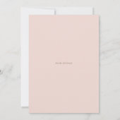 Invitation Aquarelle Blush Mauve Rose Fleurs Bébé Sprinké (Dos)